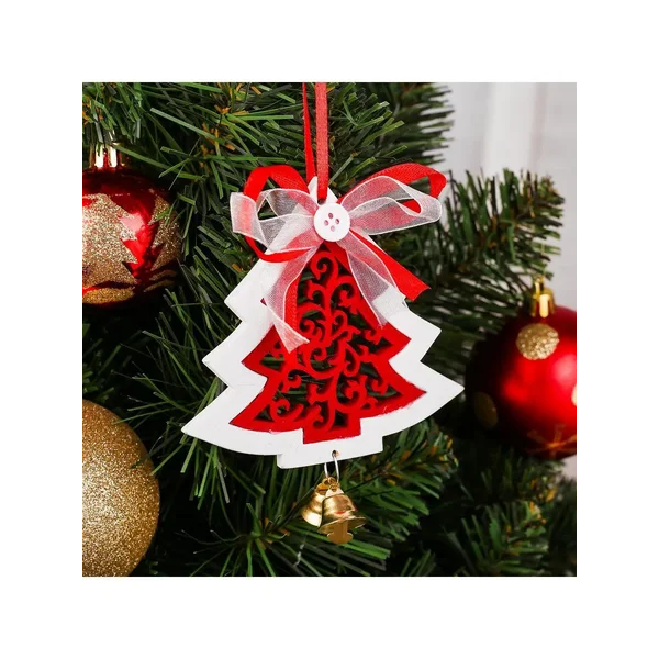 Подвеска новогодняя "С узорами и колокольчиками" МИКС