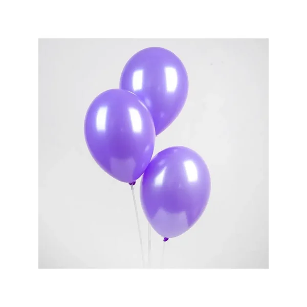 Шар латексный 10", металл, набор 100 шт., цвет сиреневый