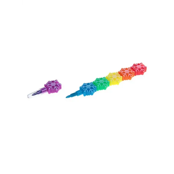 Карандаш восковой "Снежинка", 5 цветов