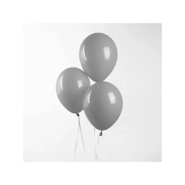 Шар латексный 14", пастель, набор 25 шт., цвет серый