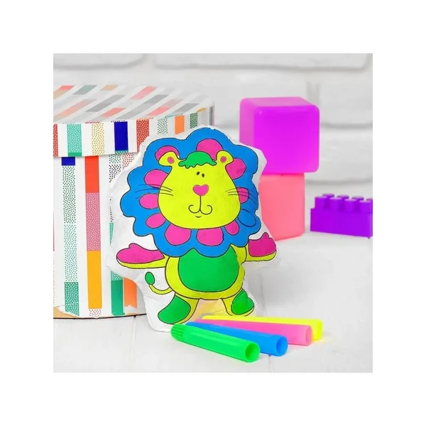 Игрушка-раскраска "Львенок" (без маркеров) в пакете