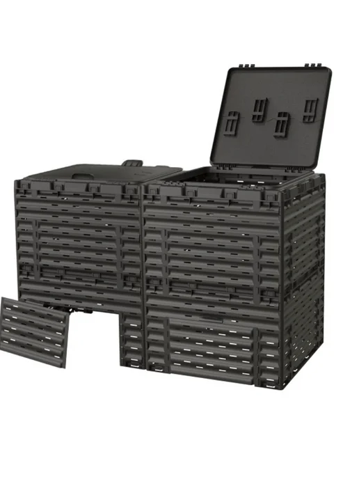 PitEco Компостер с крышкой 600л чёрный K1160, 600 л, фото 2