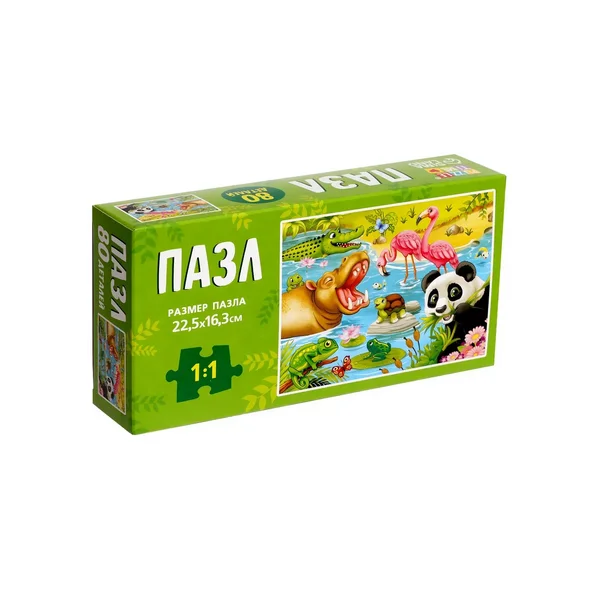 Пазлы для детей Райский уголок, 80 деталей