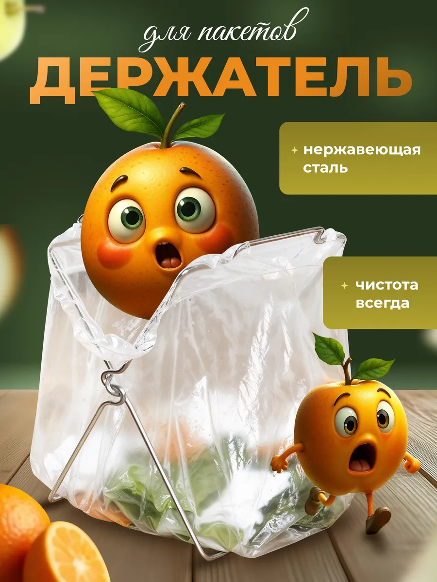 Подставка для мусорных пакетов настольная для кухни