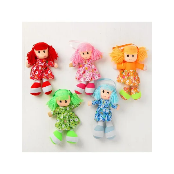 Мягкая кукла в платьишке, цвета МИКС