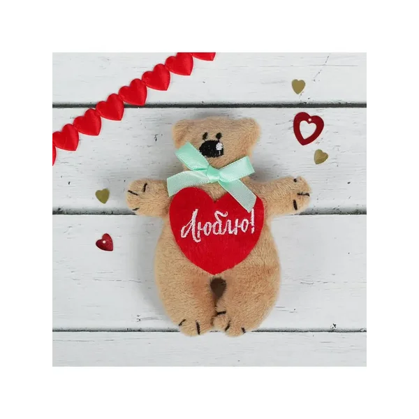 Магнит на холодильник любовь мишка с бантиком