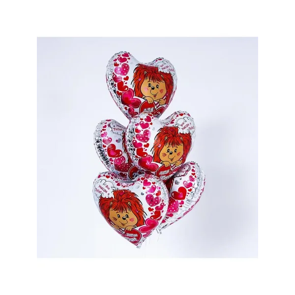 Шары воздушные фольгированные Любовь 5 шт