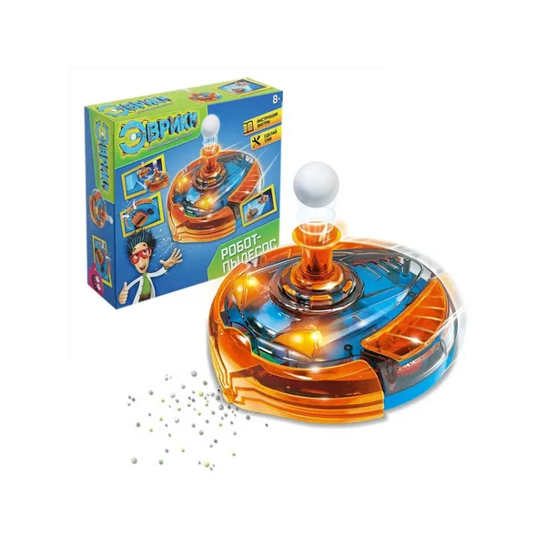 Электронный конструктор Робот-пылесос, работает от батареек