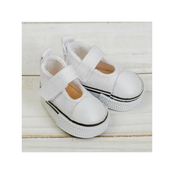 Полукеды для кукол, длина подошвы 5 см, цвет белый