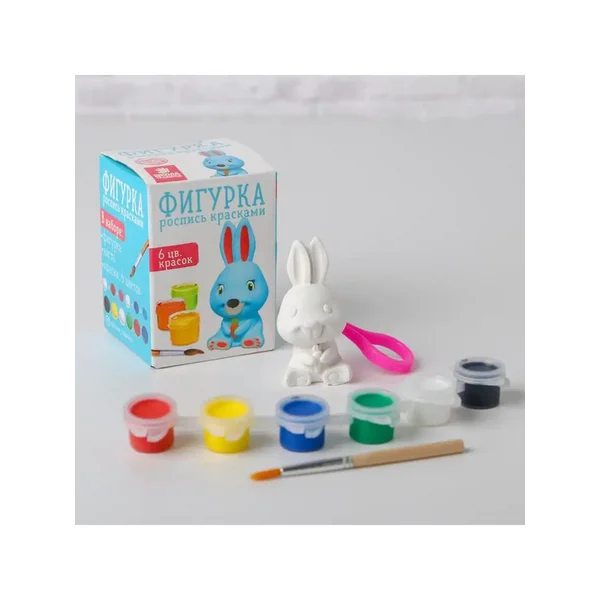 Фигурка - раскраска "Зайка с морковкой"