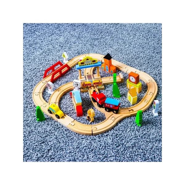 Железная дорога, 60 элементов, в собран. Виде: 48х46 см