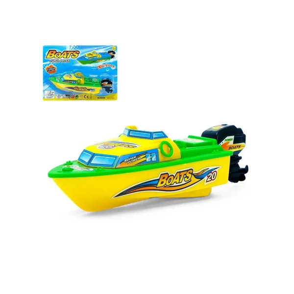 Катер "Спидбот", работает от батареек, цвета МИКС