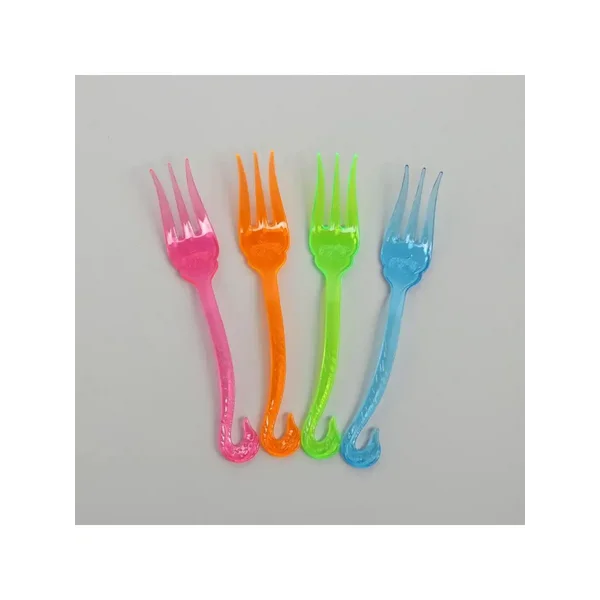 Вилки пластиковые, набор 12 шт., цвета МИКС