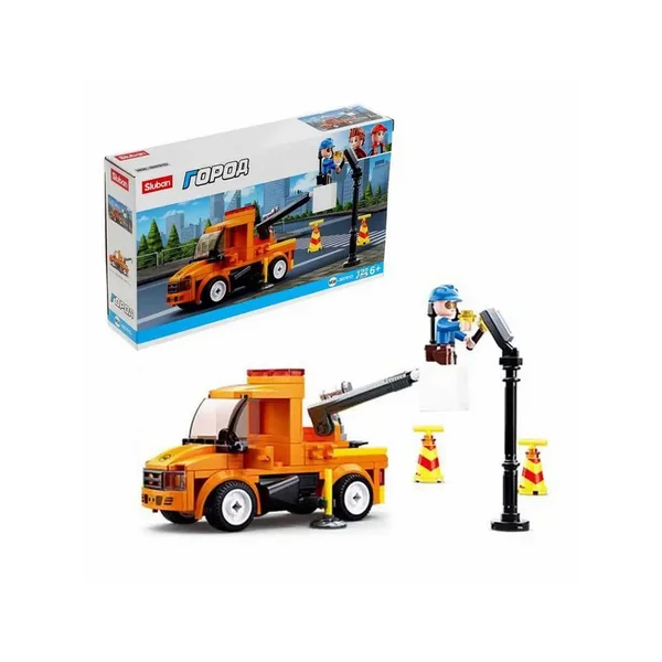 Конструктор Город "Машина электросетей", 122 детали/Машина