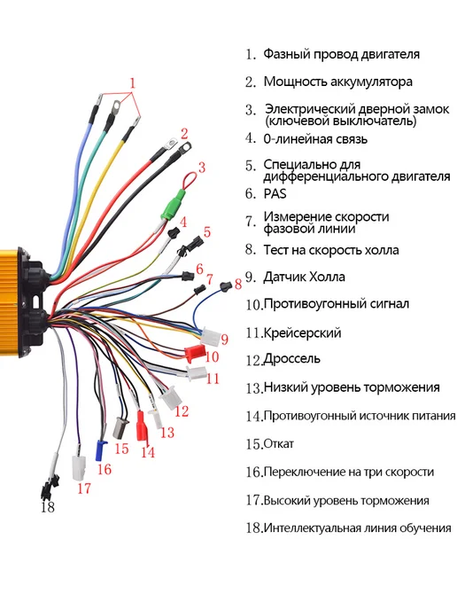 JRAHK Контроллер электровелосипеда 48V-84V 3000W 60A, 3000 Вт, фото 2