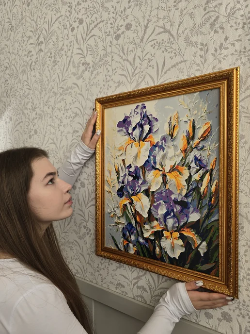 Рамка для картины и фото 40х50 см. Бело-золотой, 40x50 см, фото 5