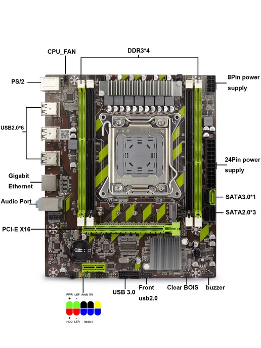 Atermiter X79 Материнская плата комплект Xeon E5 2690V2 ddr3 16 ГБ, 16 ГБ, фото 8