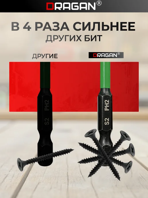 DRAGAN Биты для шуруповерта магнитные, вариант, фото 3