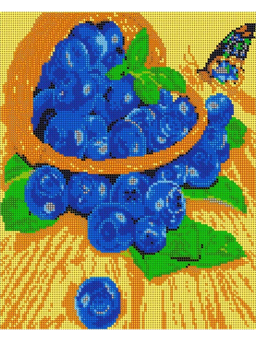 BeaD_ART Основа для вышивания бисером "Голубика" 24х30, 24x30, фото 2