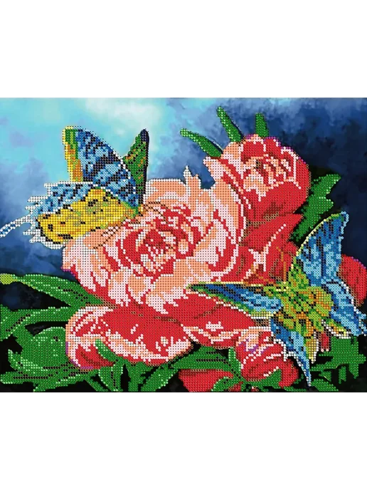 BeaD_ART Основа для вышивания бисером "Нежность пиона" 30х24, 30x24, фото 2