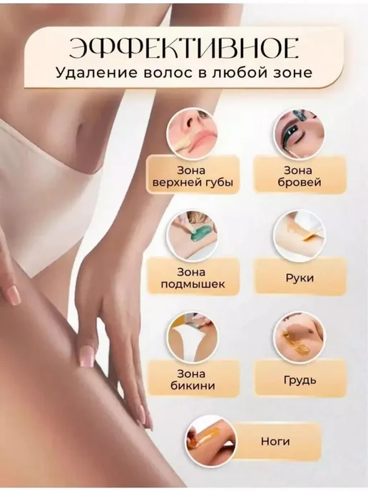 Воск для депиляции в гранулах Воск для депиляции, 200 мл, фото 7