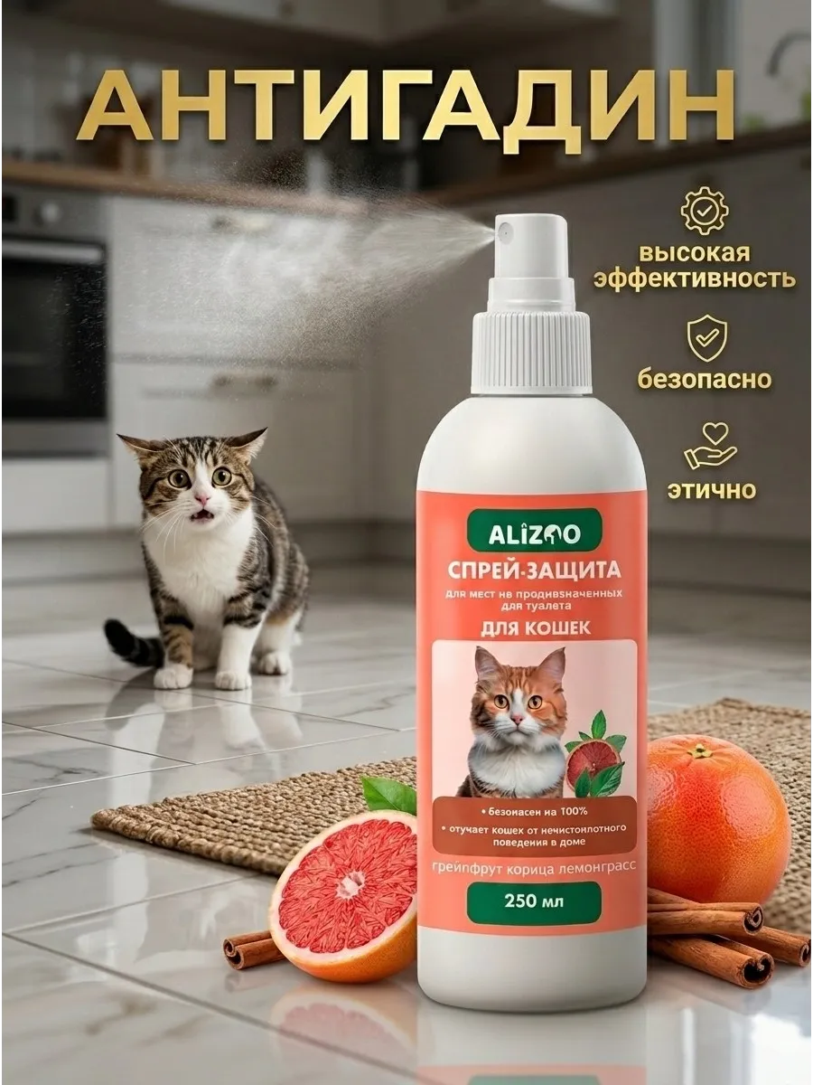 Спрей-антигадин для кошек 250 мл