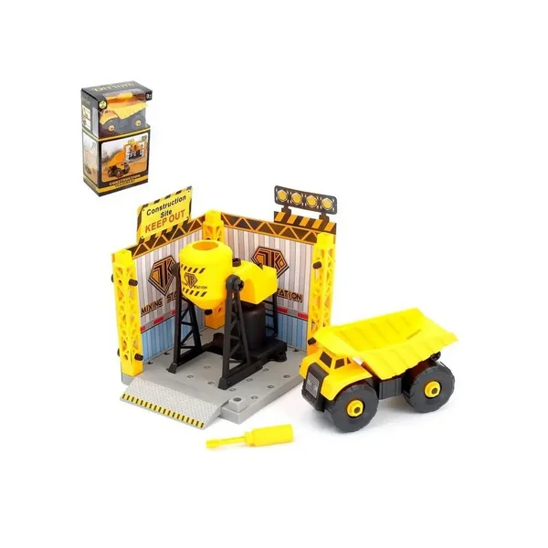 Конструктор винтовой "Строительная база и самосвал"/Детская