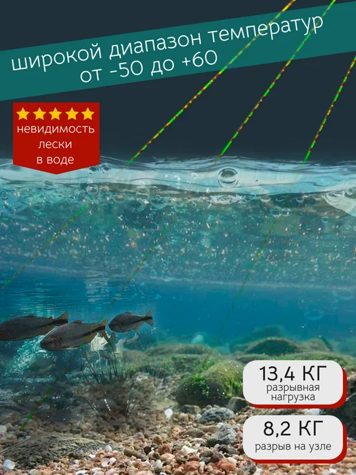 InspiriaHomme Леска рыболовная 0.405 мм 500 метров хамелеон, 500 м, фото 2