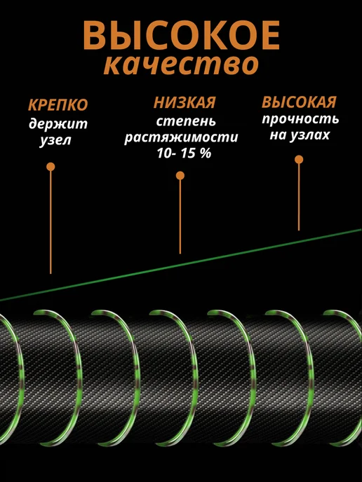 InspiriaHomme Леска рыболовная 0.405 мм 500 метров хамелеон, 500 м, фото 4