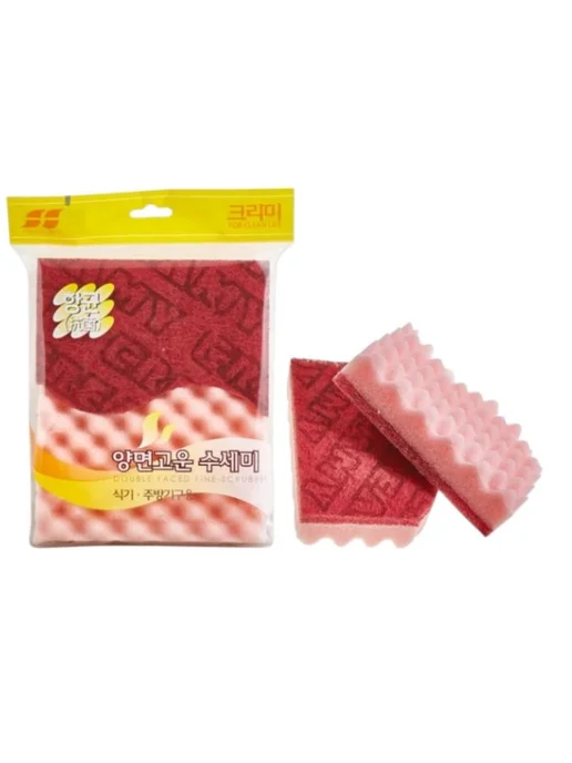 SUNG BO CLEAMY DOUBLE FINE SCRUBBER Губки-скрабберы набор 12 х 8 х 3, 12x8x3, фото 2