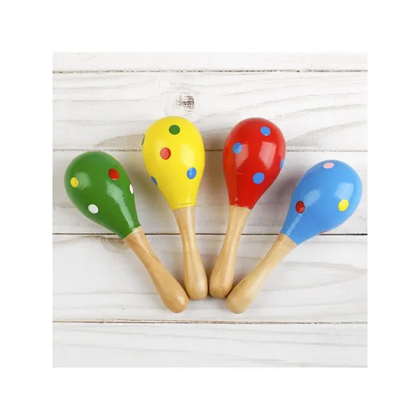 Игрушка музыкальная Маракас "Горох и полоска", МИКС