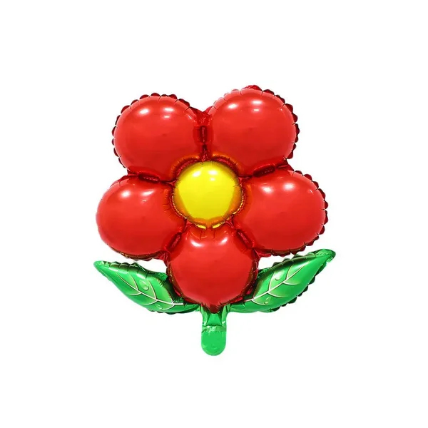 Шар фольгированный 20" "Цветок" с клапаном, цвет красный