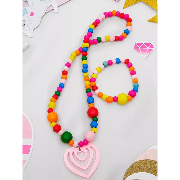 детский набор украшений бусы браслет