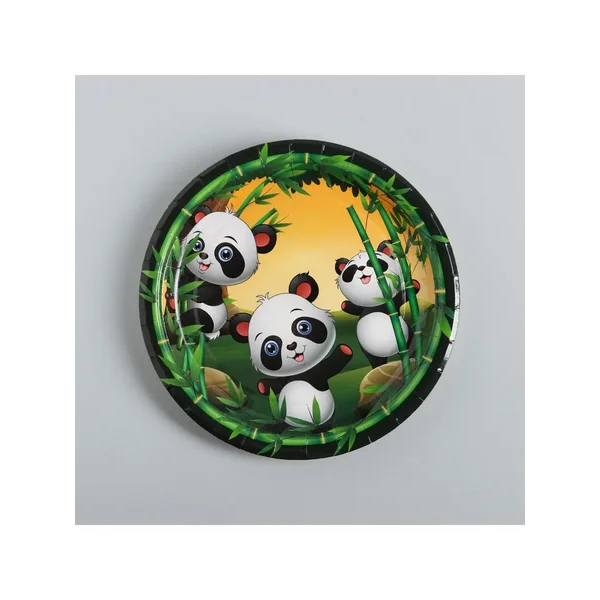 Тарелка бумажная "Панды", набор 10 шт.