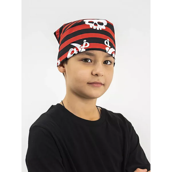 Бандана косынка детская платок на голову повязка с черепами