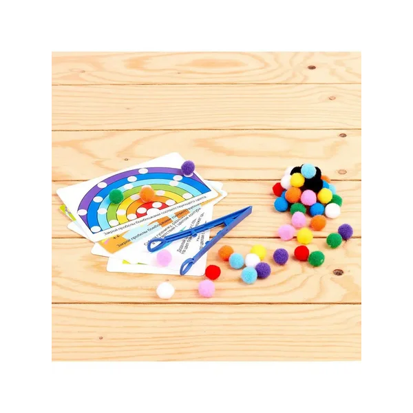 Развивающий набор Цветные бомбошки: по методике Монтессори