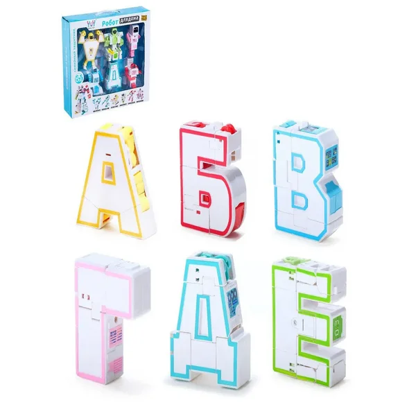 Набор трансформеров алфавит, световые и звуковые эффекты