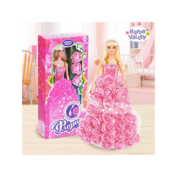 Кукла Цветочная принцесса Флори с цветами и блестками