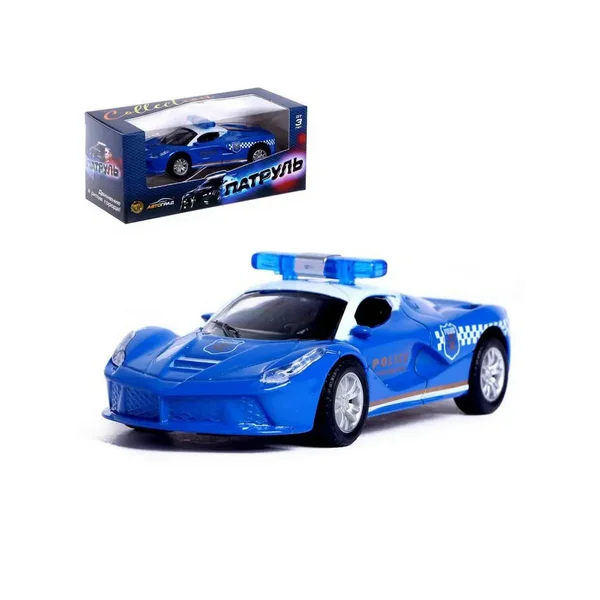 Машина металлическая Полиция инерционная 1:43, МИКС