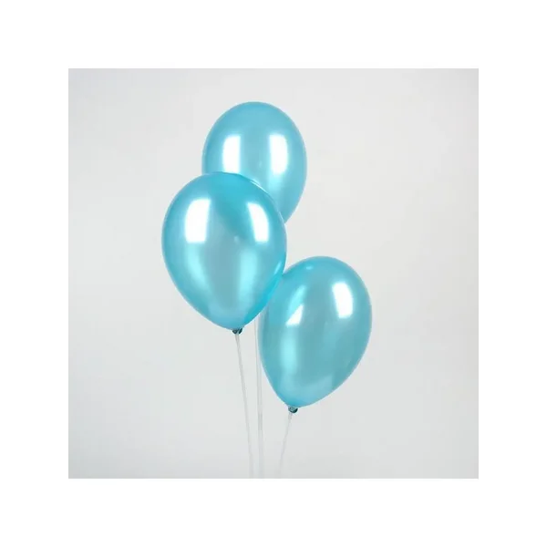 Шар латексный 12", металл, набор 100 шт., цвет бирюзовый