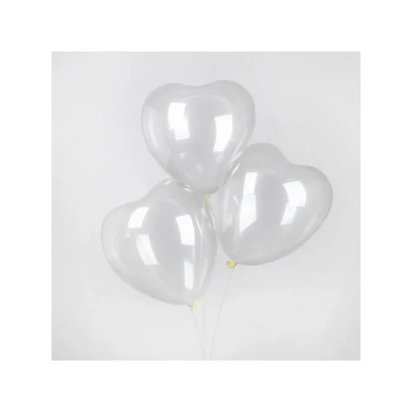 Шар латексный 12", сердце, пастель, набор 50 шт