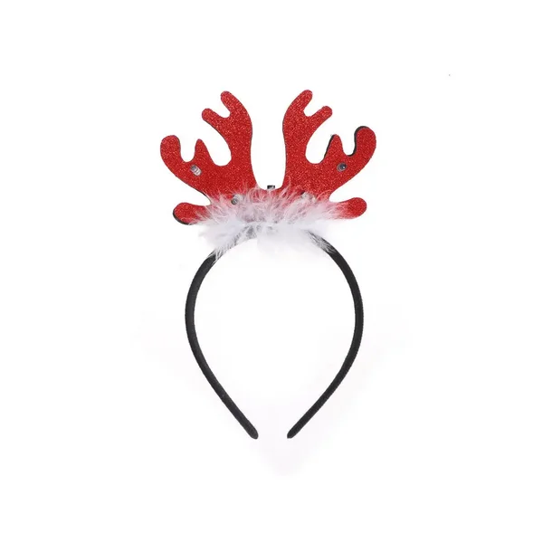 Новогодний ободок Рожки световой цвета МИКС