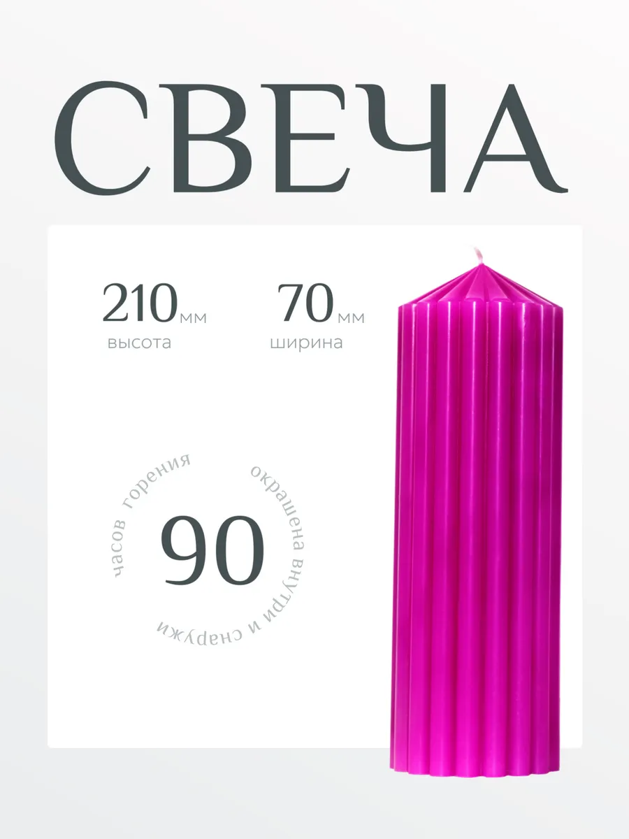 Свеча колонна для дома декоративная