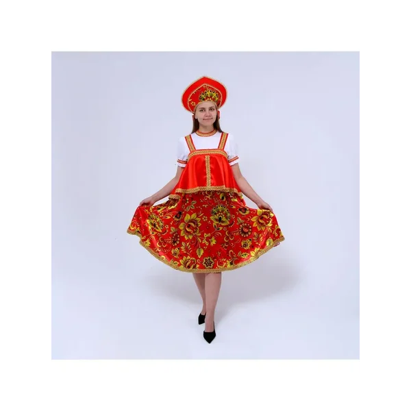 Русский народный костюм женский платье и кокошник