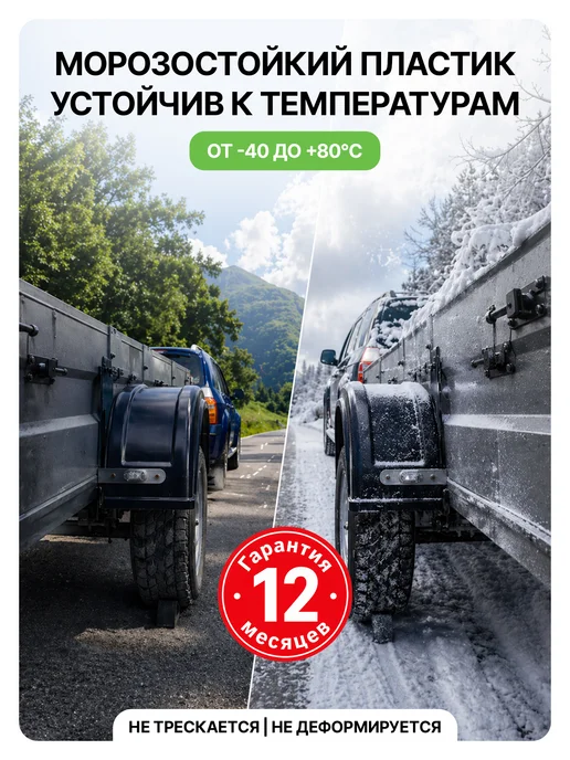 Autofamily Крыло прицепа пластиковое R12, R13, вариант, фото 6