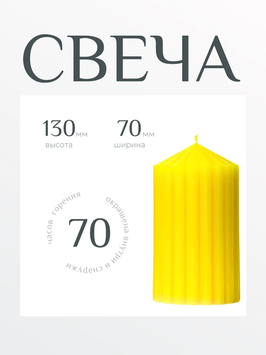 Свеча колонна для дома декоративная
