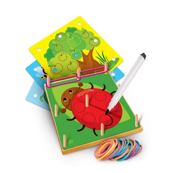 Развивающая детская дидактическая игра геоборд "Пиши-стирай"