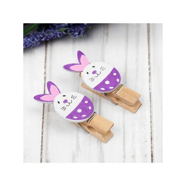 Прищепки декоративные с веревкой для подвеса "Пасха", 12 шт.