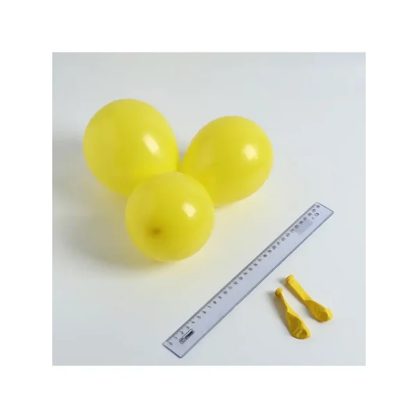 Шар латексный 5", стандарт, набор 100 шт, цвет желтый