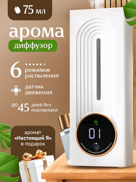 TexnoParts Умный электронный аромадиффузор для дома - аромалампа, белый